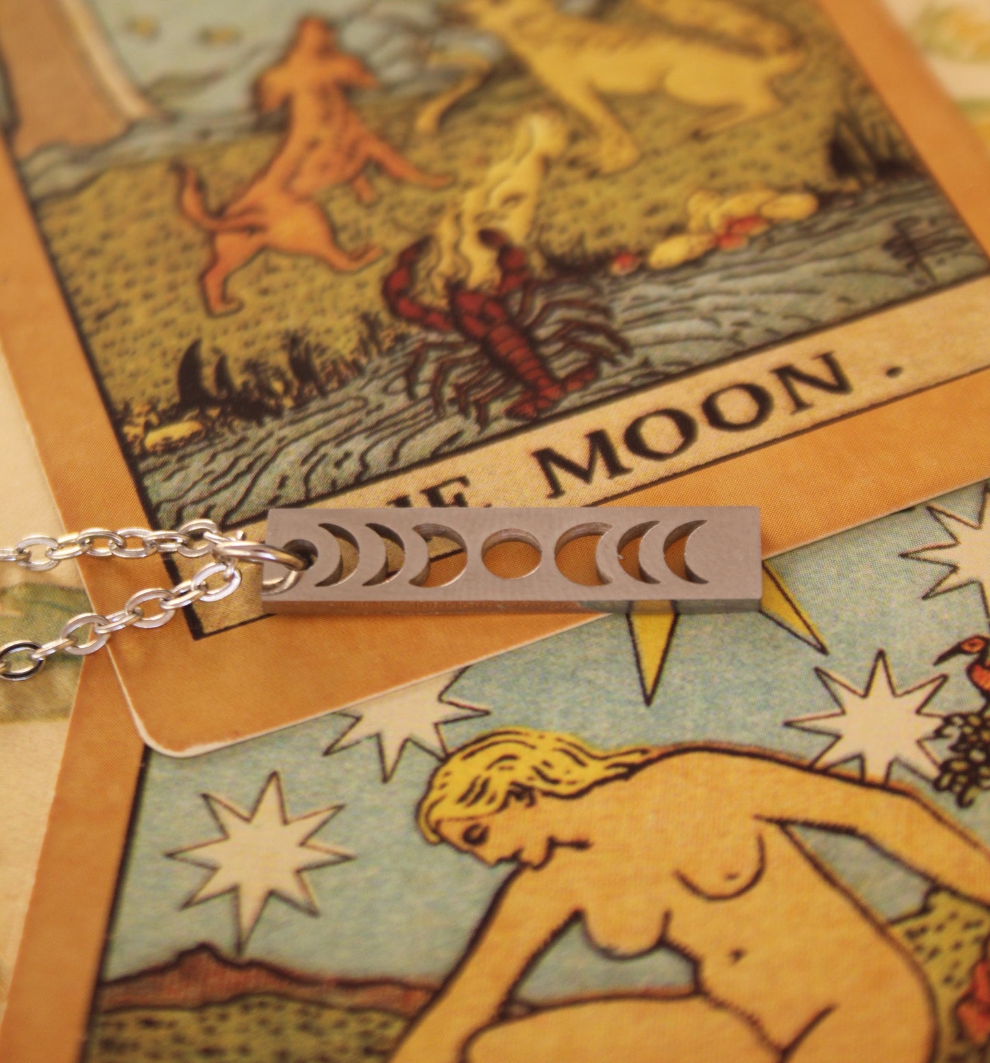Silver Moon Phase Necklace