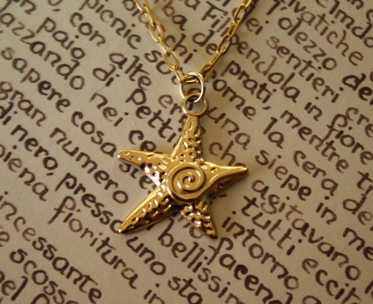 Gold Seastar Necklace