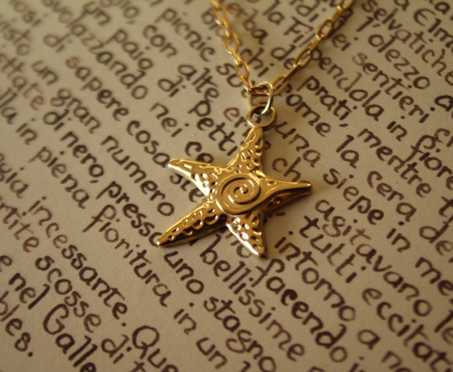 Gold Seastar Necklace
