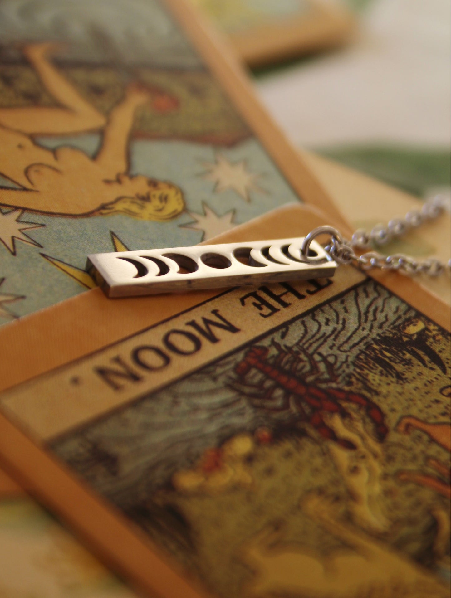 Silver Moon Phase Necklace