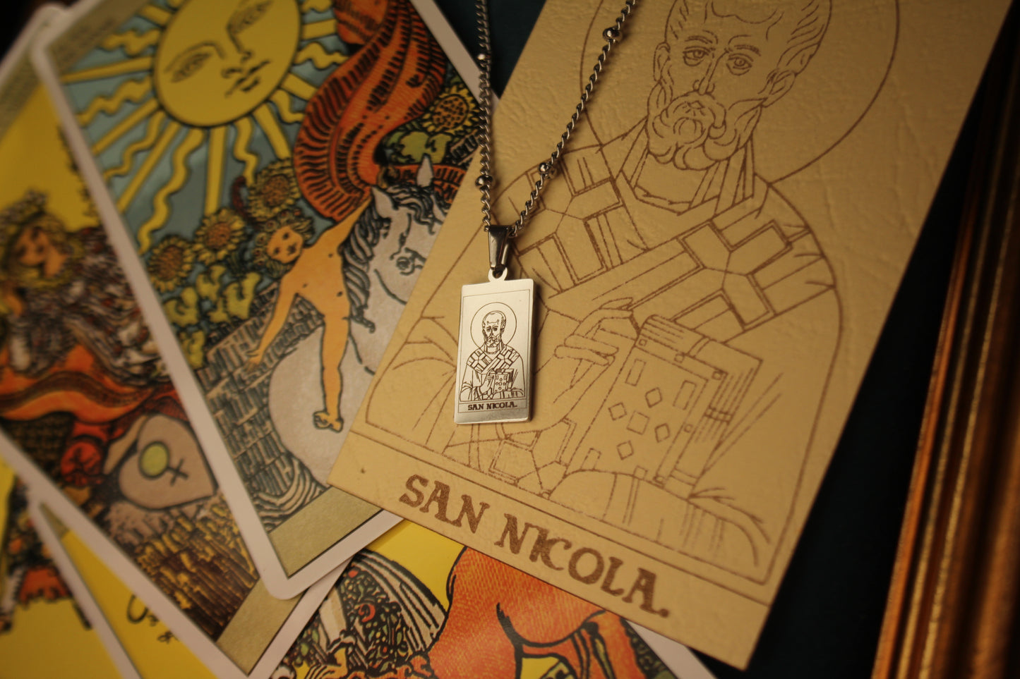 Collana con medaglietta incisa San Nicola