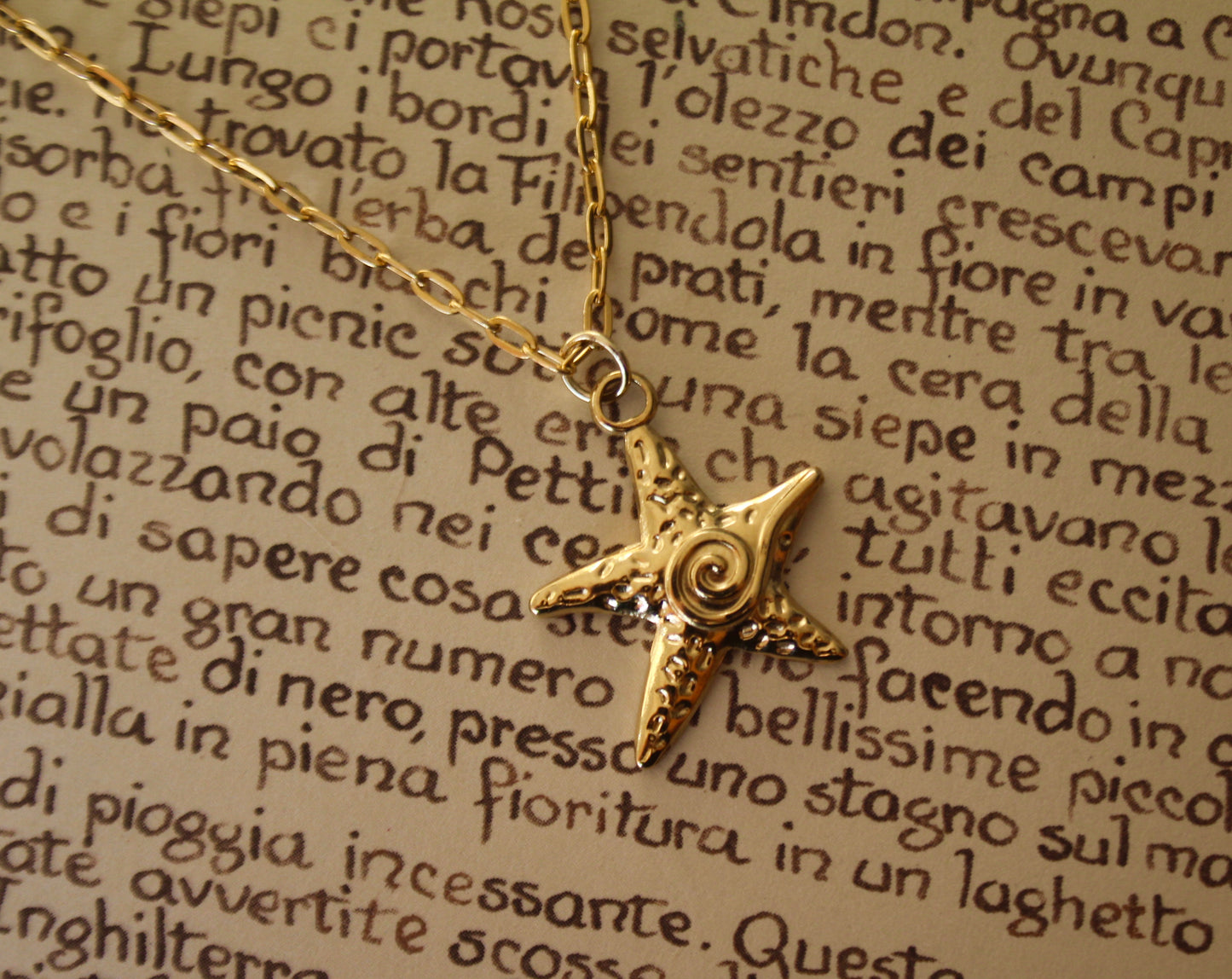 Gold Seastar Necklace