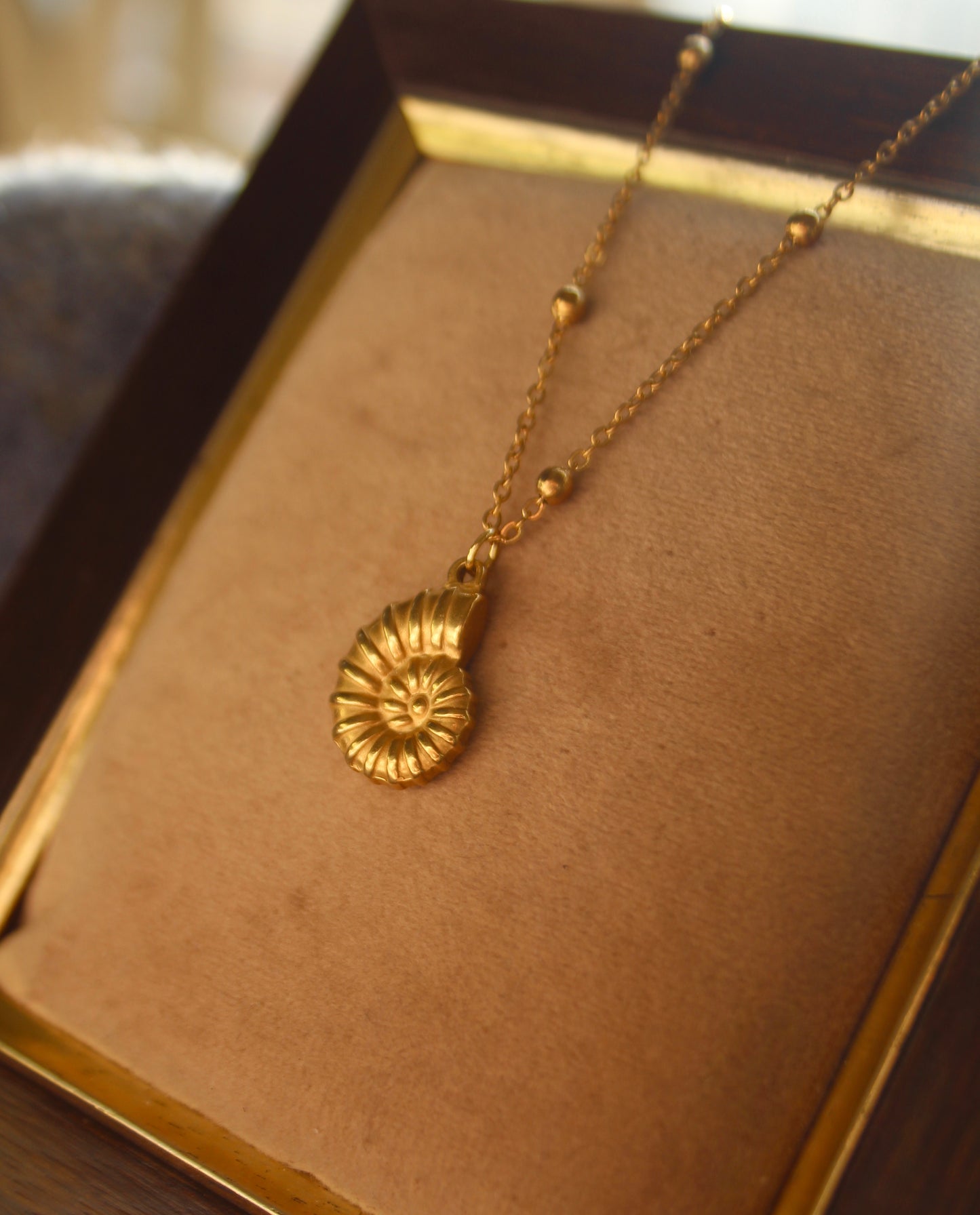 Gold Seashell Necklace – 18K Gold-Plated, Waterproof & Durable