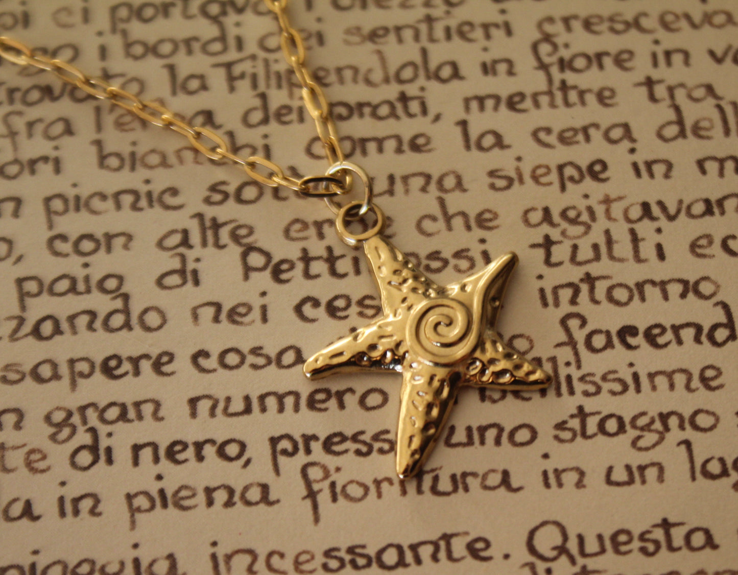 Gold Seastar Necklace