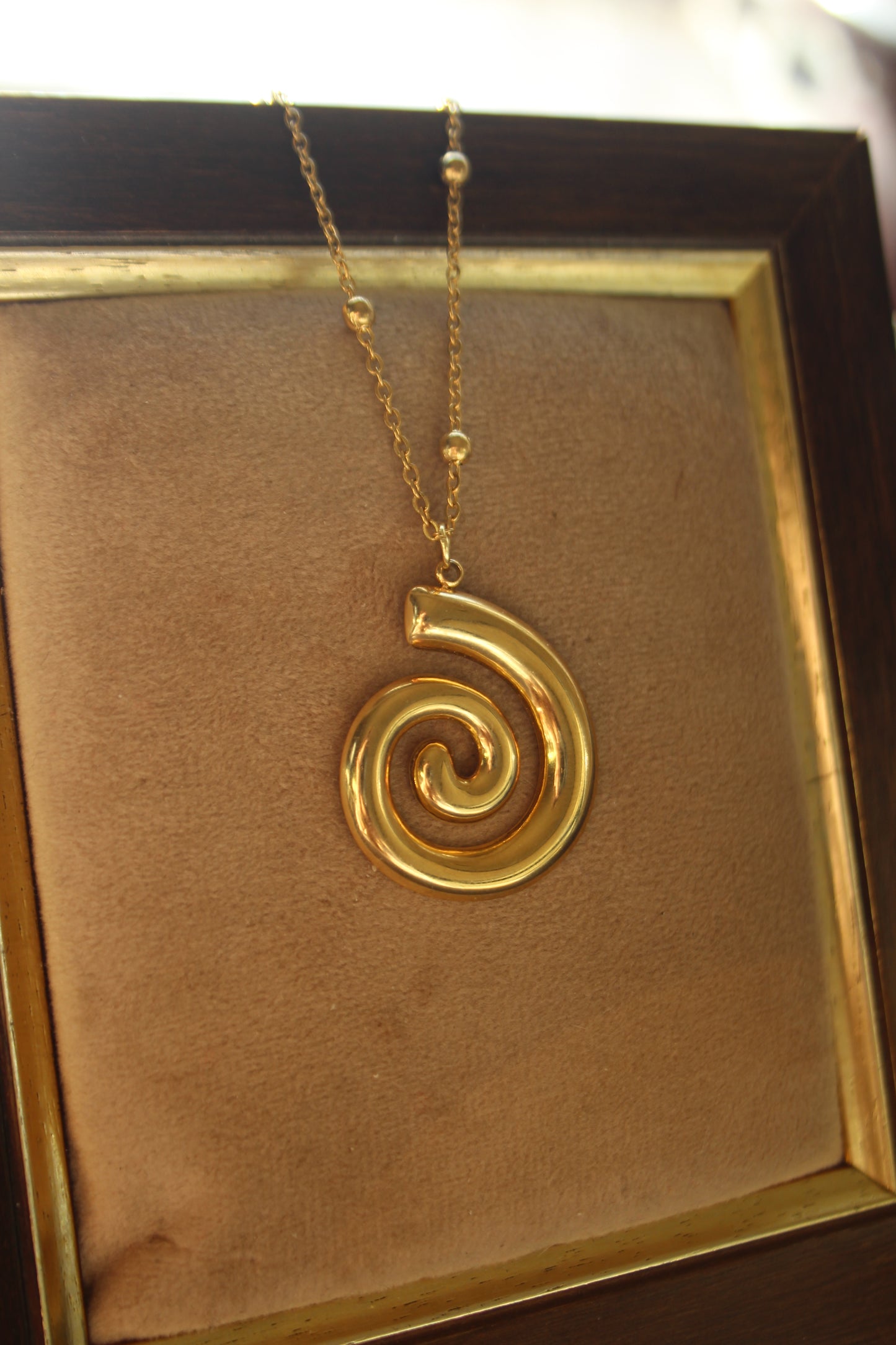 Gold Spiral Necklace