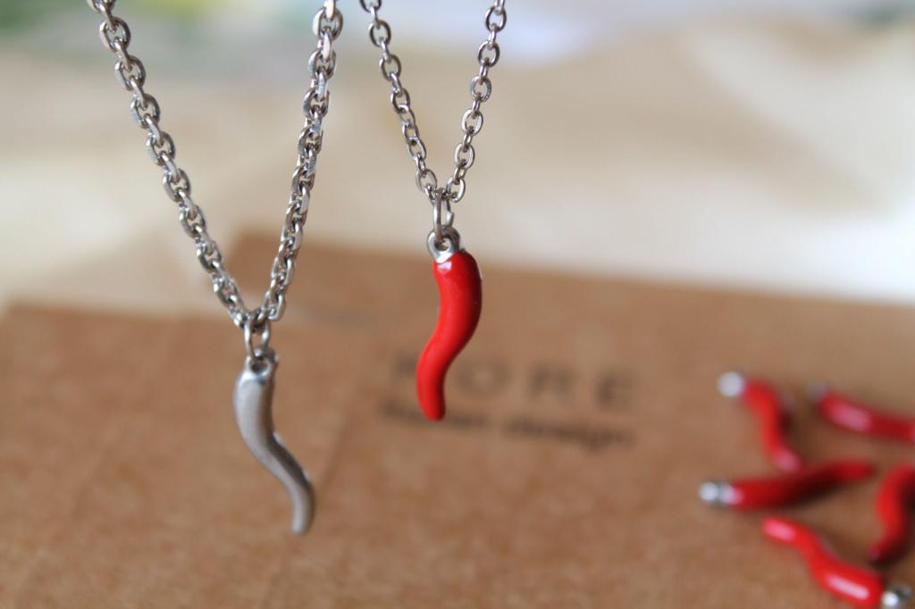 Classic Red Horn Necklace