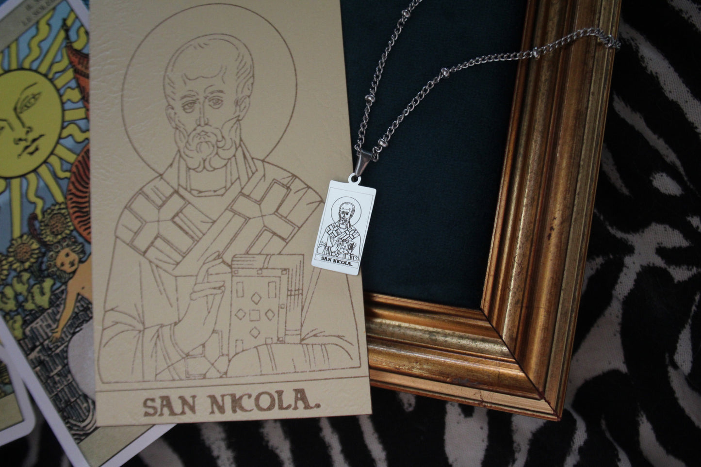 Collana con medaglietta incisa San Nicola