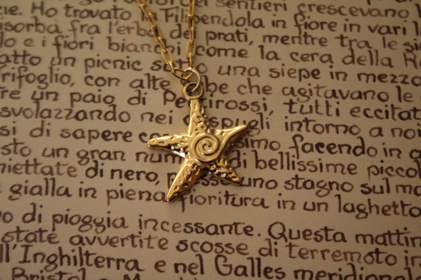 Gold Seastar Necklace
