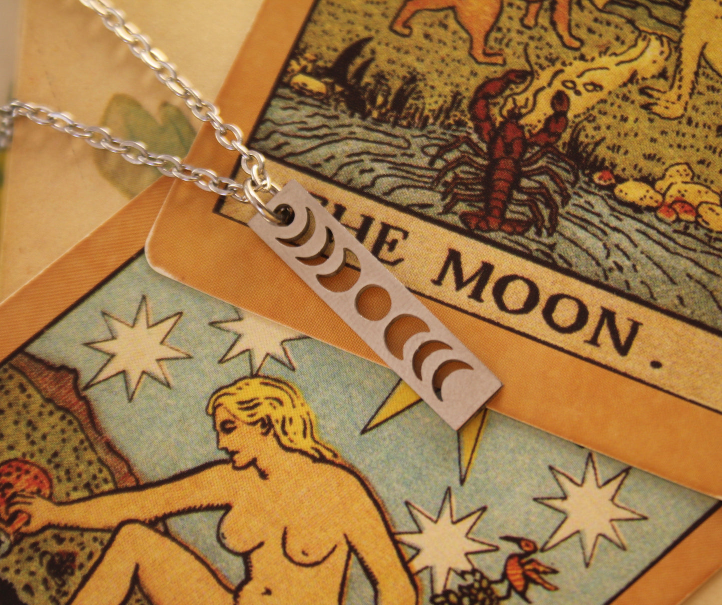 Silver Moon Phase Necklace