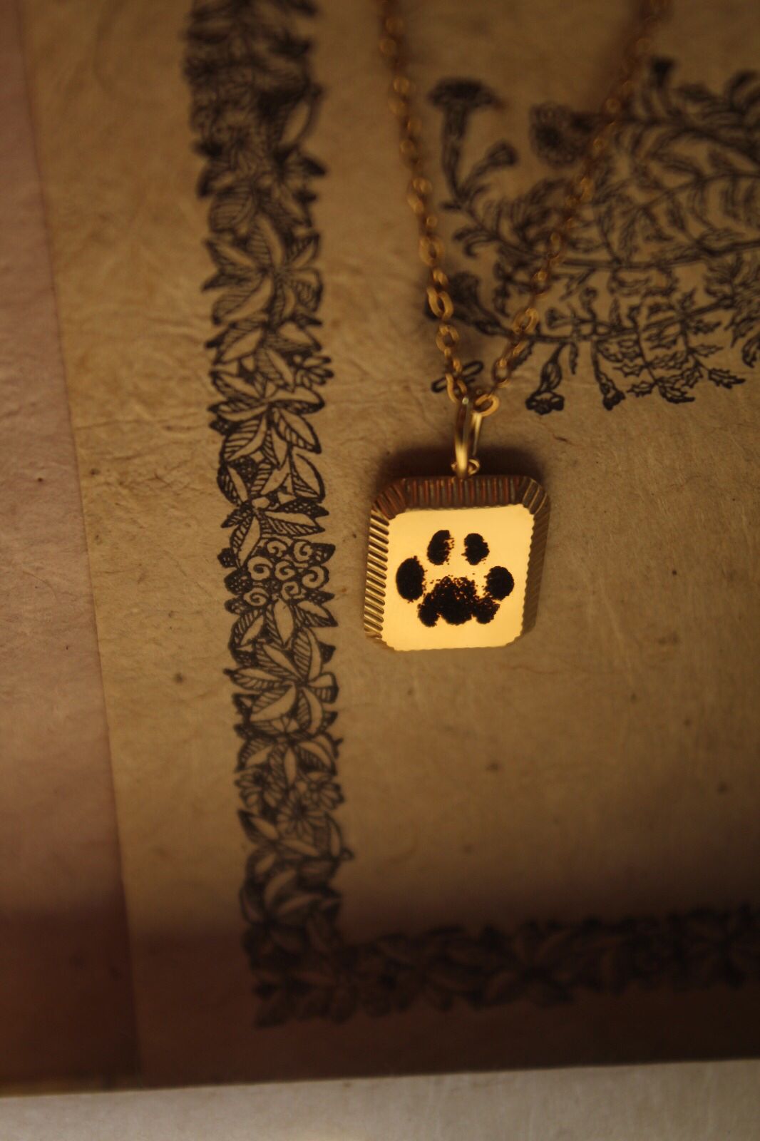 Custom Paw Print Necklace