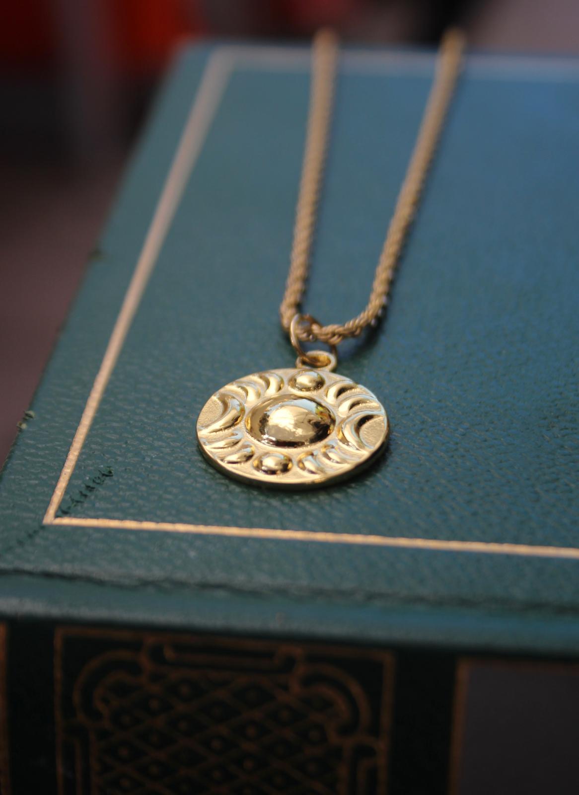 Moon Phase Medallion Necklace
