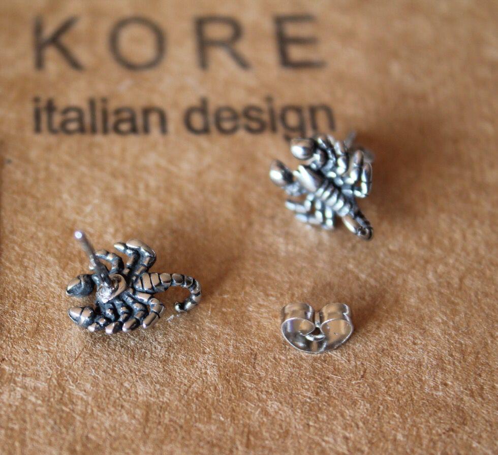 Scorpio Earrings: Detailed Gothic Studs