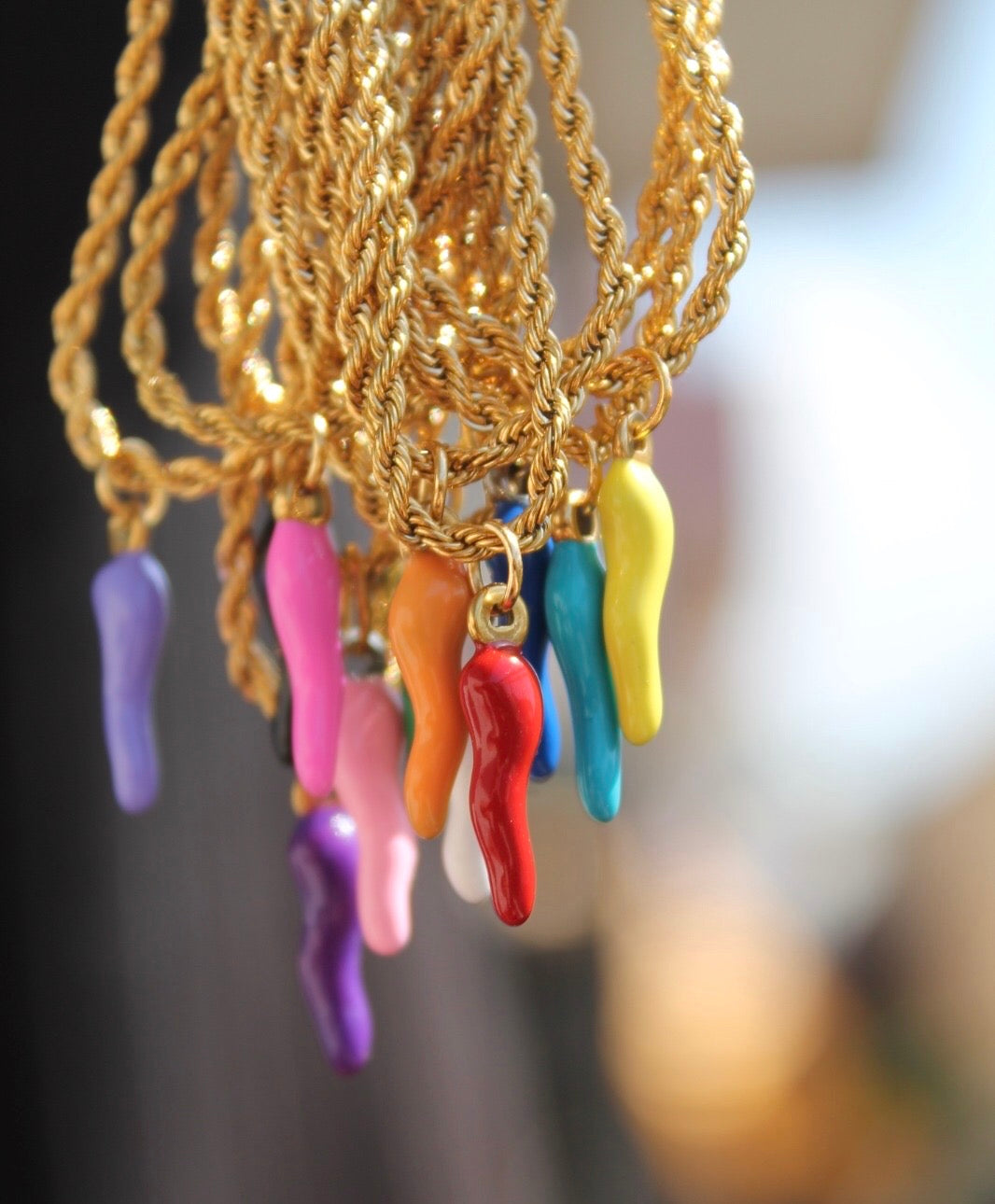 Colorful Horn Pendants