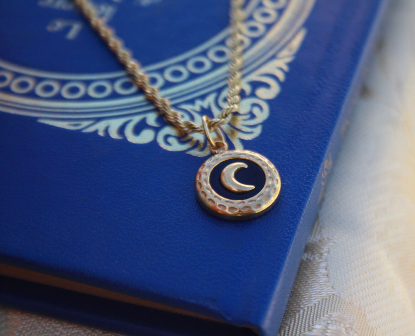 Crescent Moon Necklace, Gold Moon Necklace, Celestial Charm Necklace, Astrology Moon Necklace, Celestial Pendant