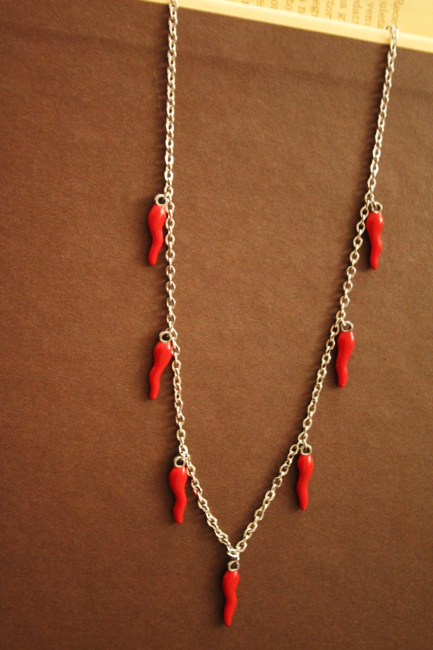 Sevenfold Red Cornicello Necklace: Amplify Your Luck!