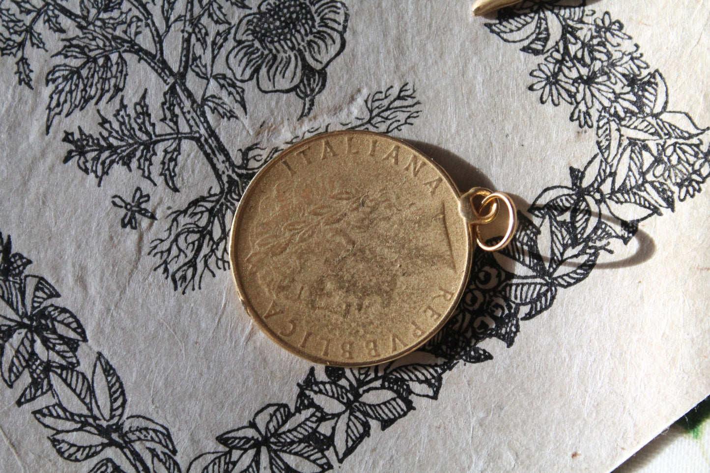 Italian Vintage Lira Coin Necklace