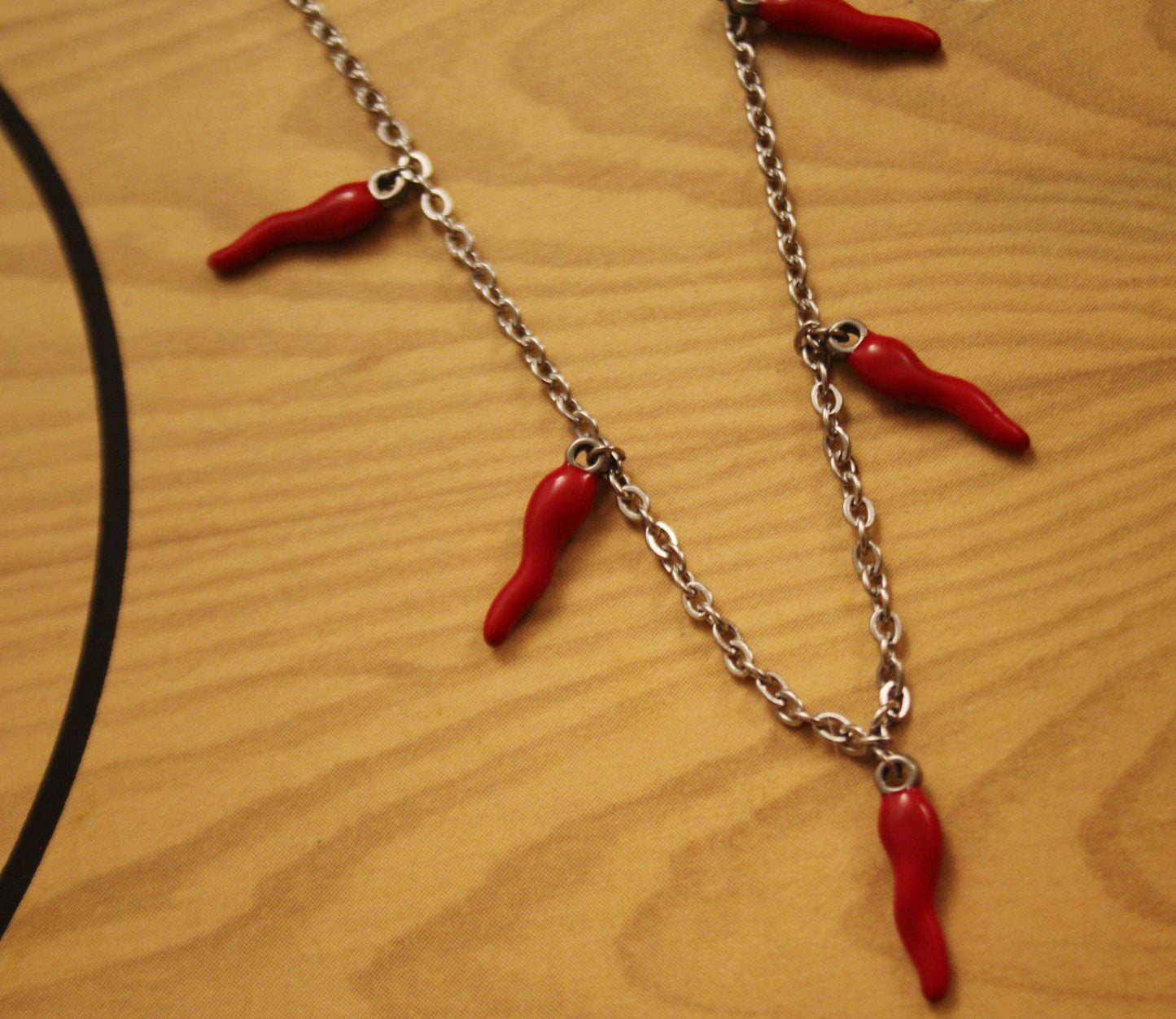 Sevenfold Red Cornicello Necklace: Amplify Your Luck!