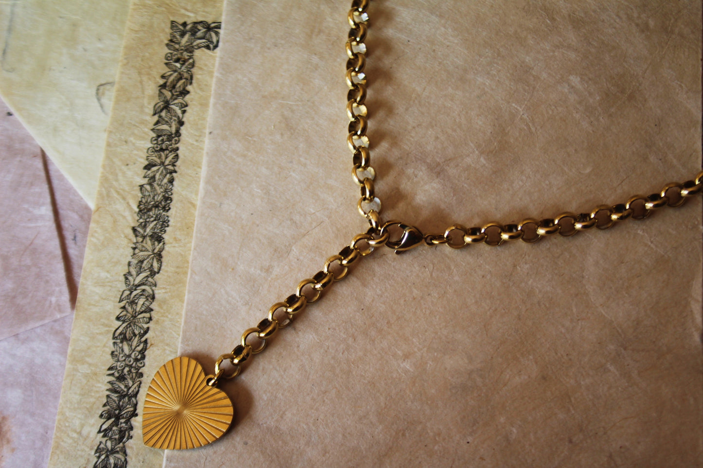 Sacred Gold Heart Necklace