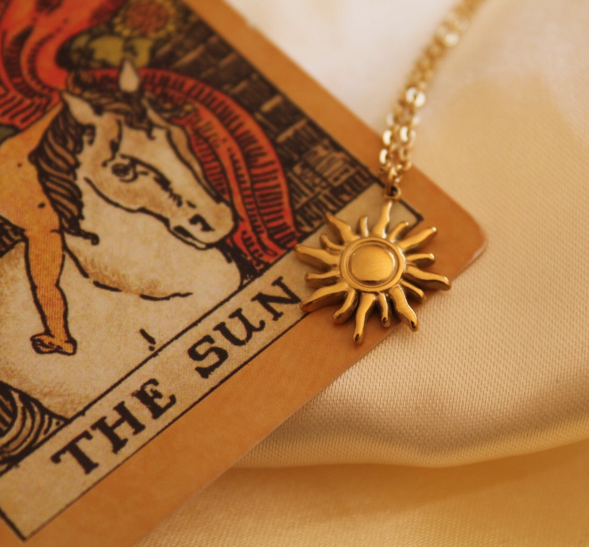 18k Gold Plated Sun Necklace