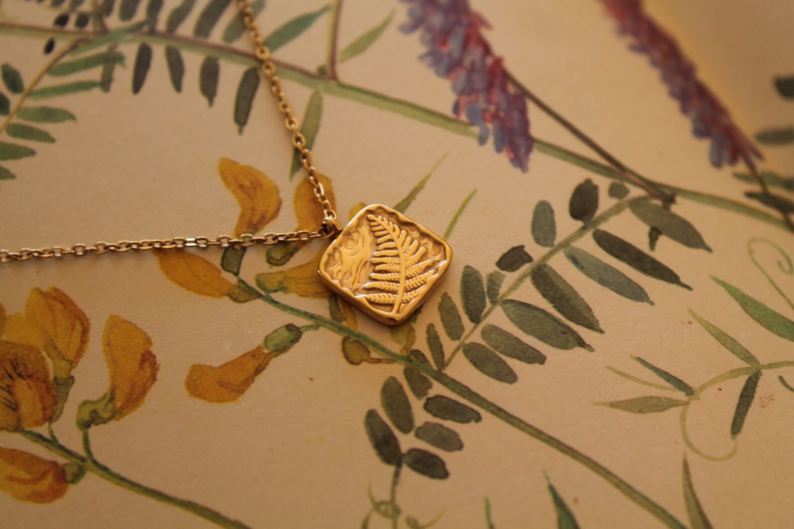 Gold Fern Leaf Necklace