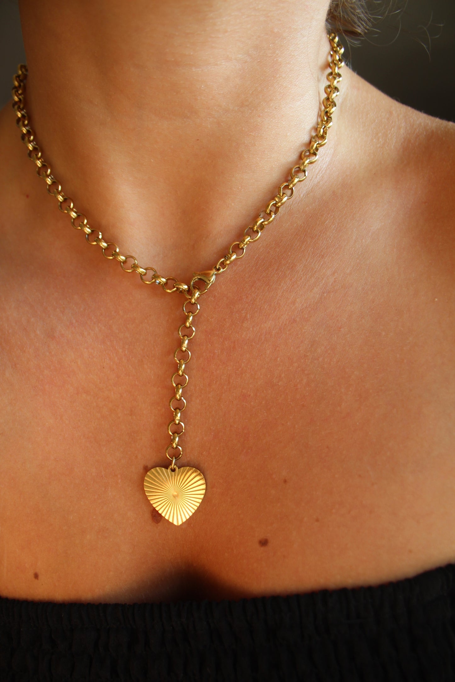 Sacred Gold Heart Necklace