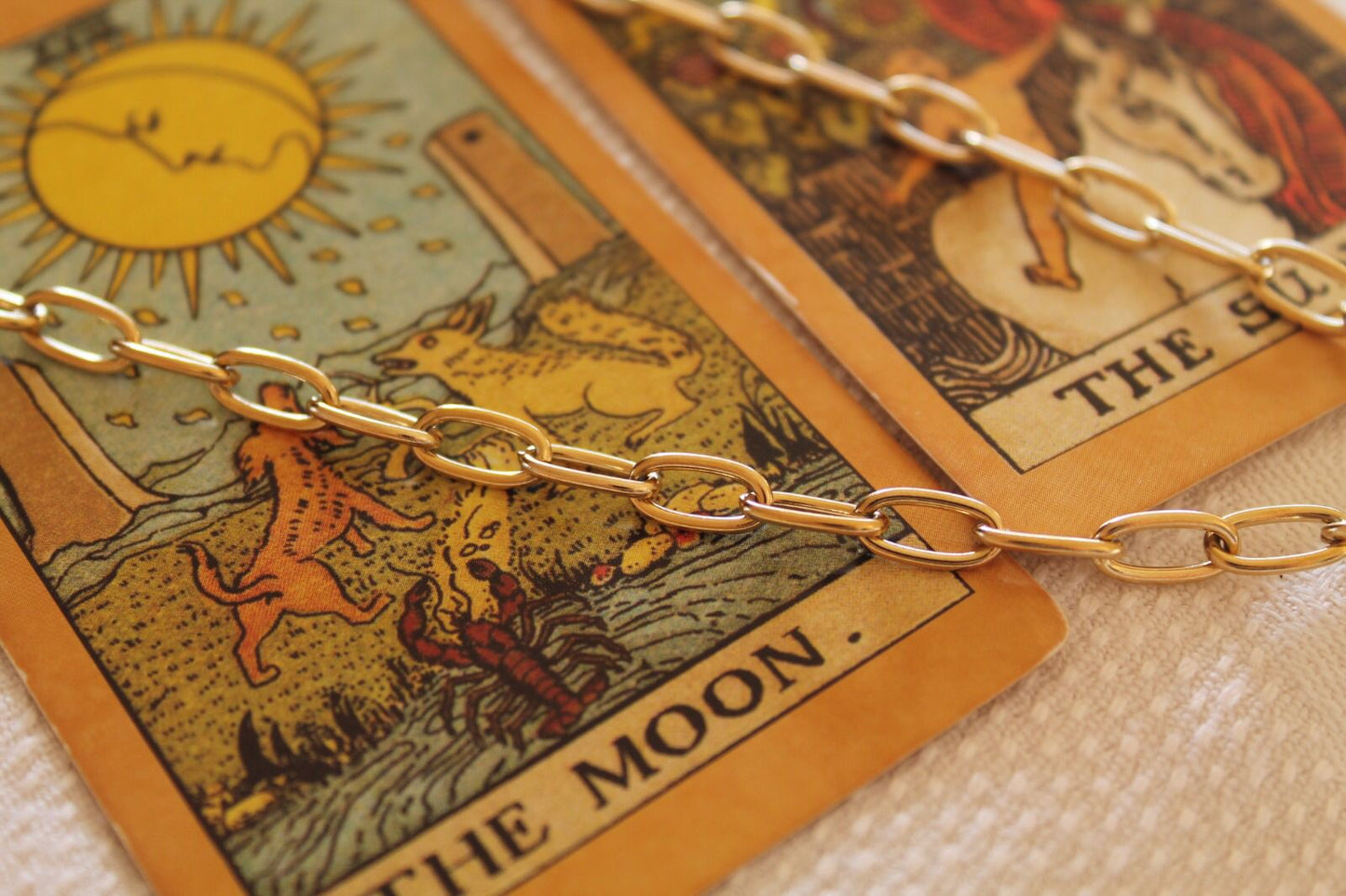 18k Gold Sun & Crescent Moon Necklace