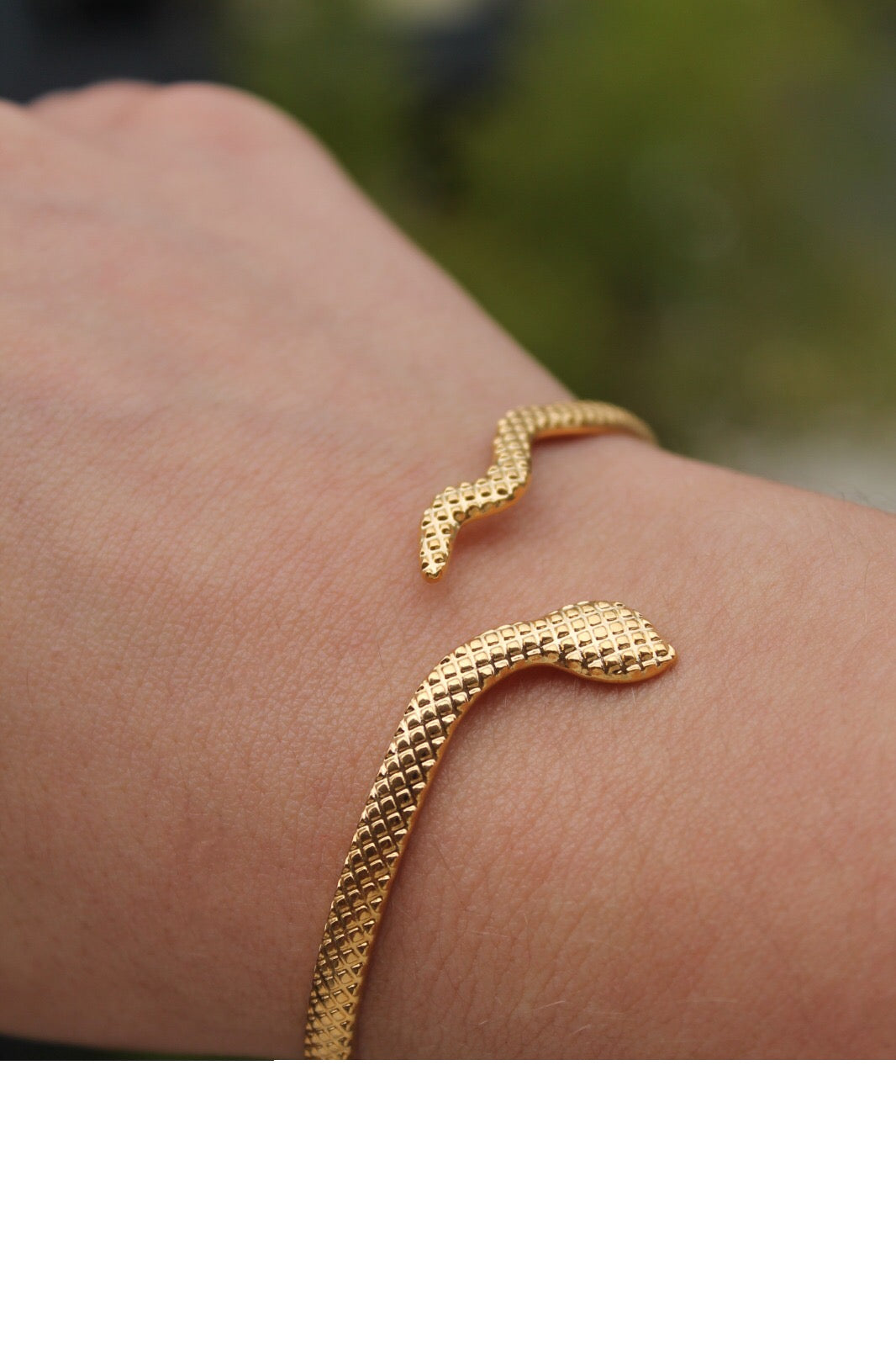 Elegant Serpent Bangle - Hypoallergenic and Nickel-Free