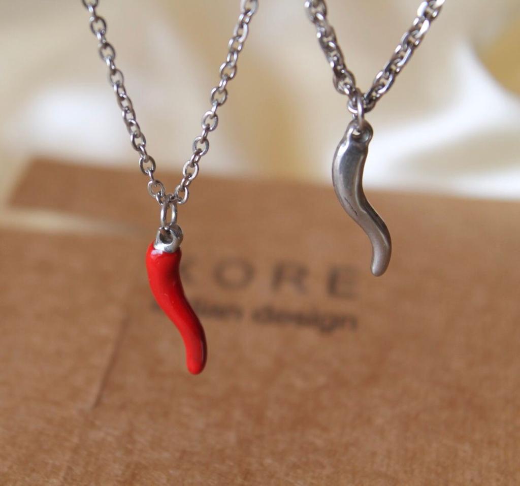 Classic Red Horn Necklace