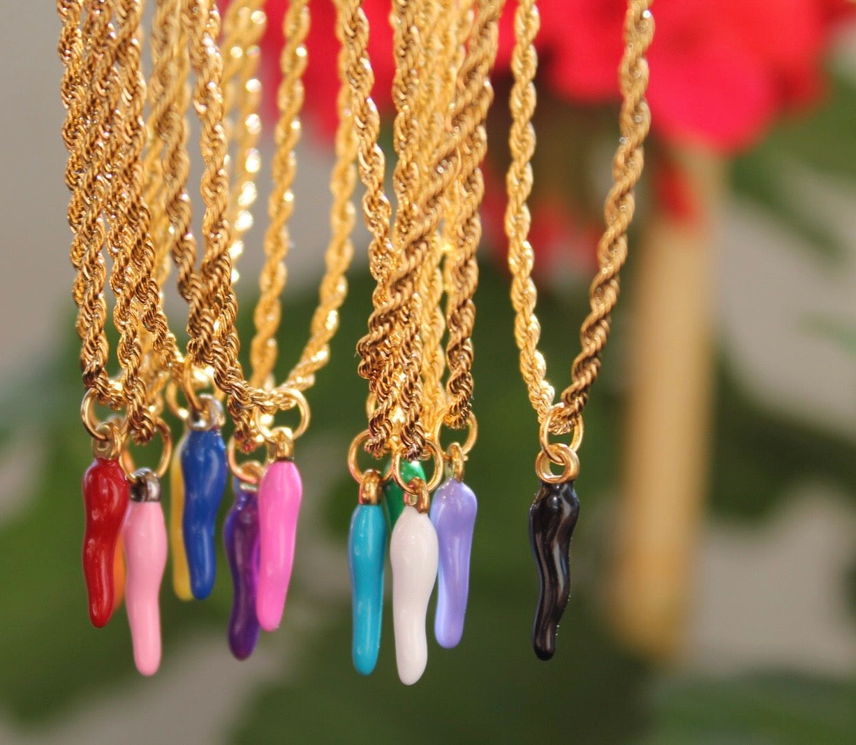 Colorful Horn Pendants