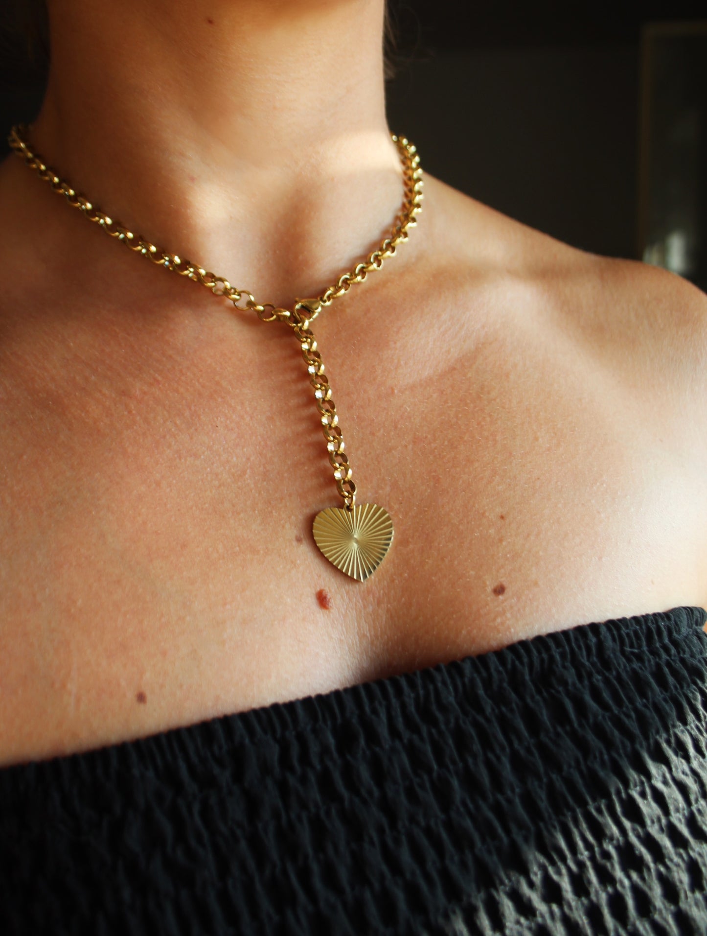 Sacred Gold Heart Necklace