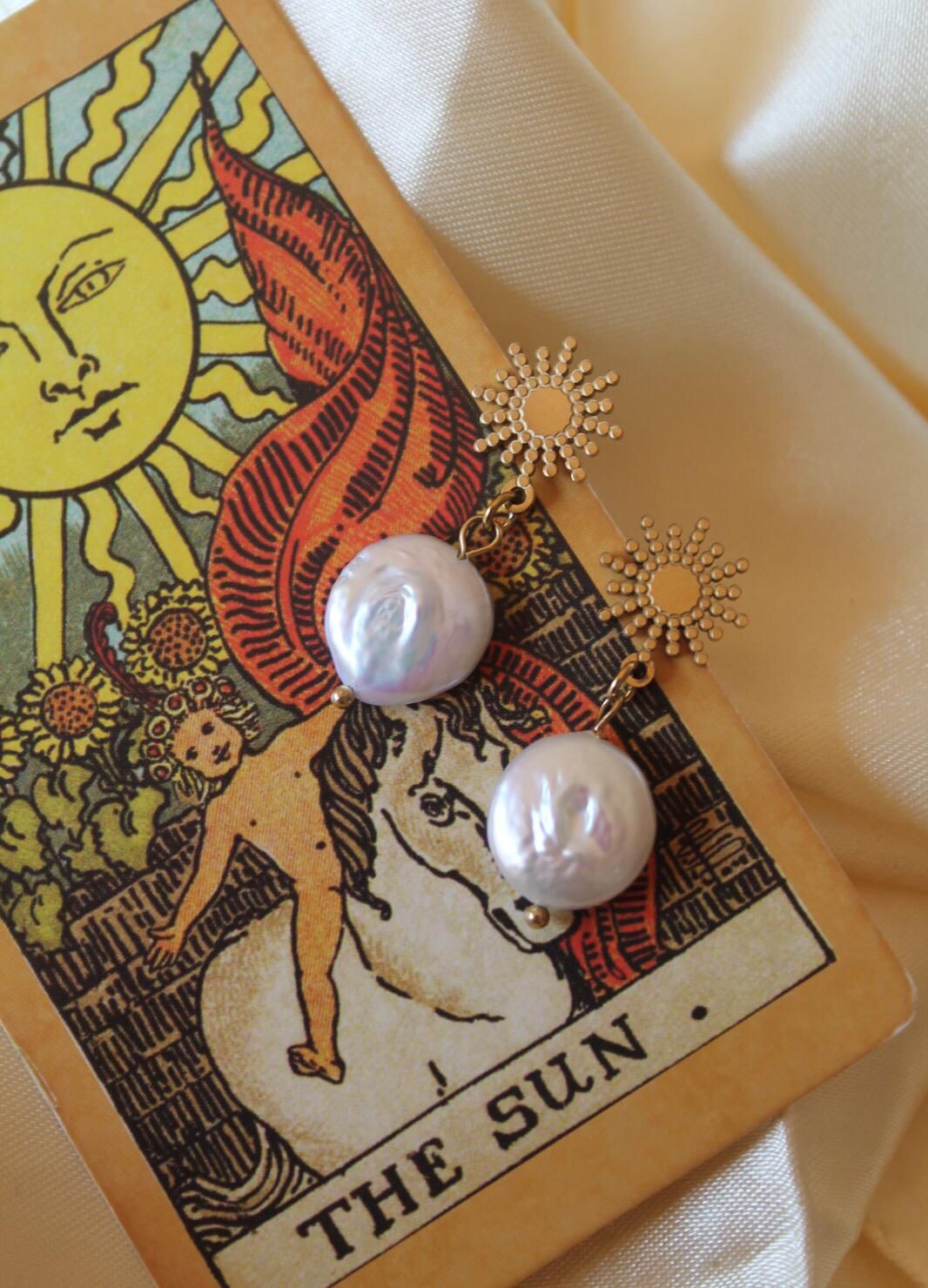 Tarot Inspired Sun Earrings