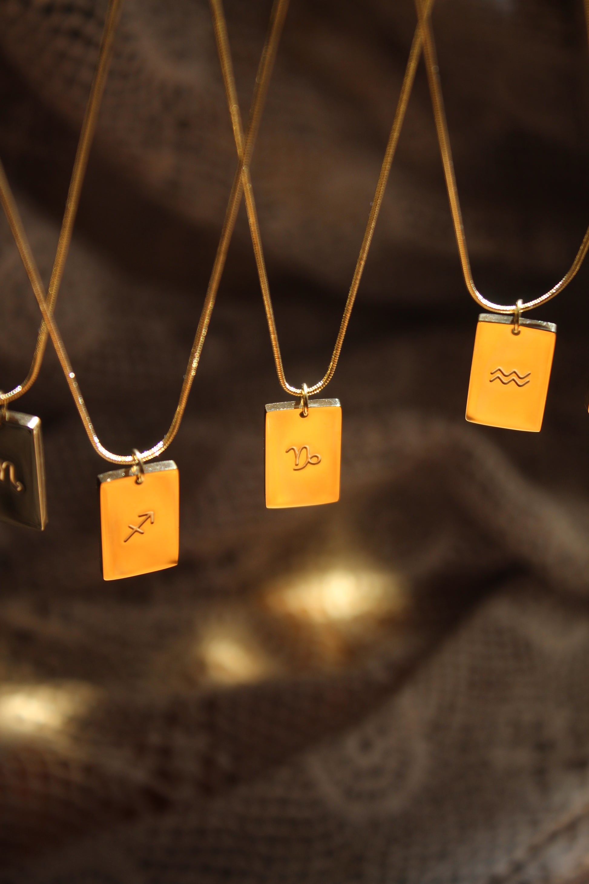 18K gold plated stainless steel zodiac sign