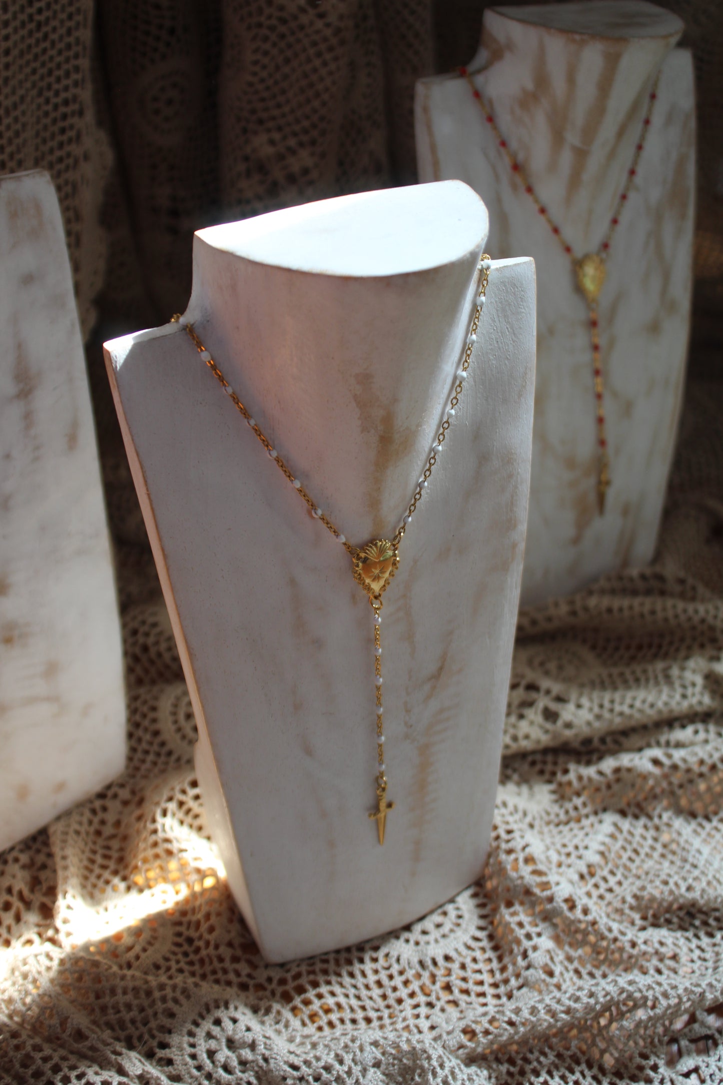 Cuore Trafitto | Handamde Sacred Heart Dagger Rosary