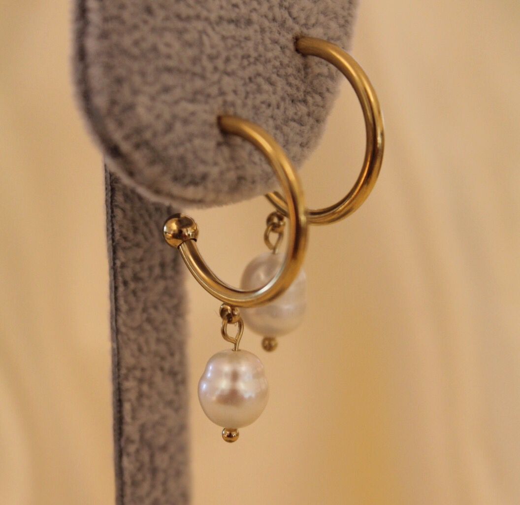 Earrings with Natural Pearls