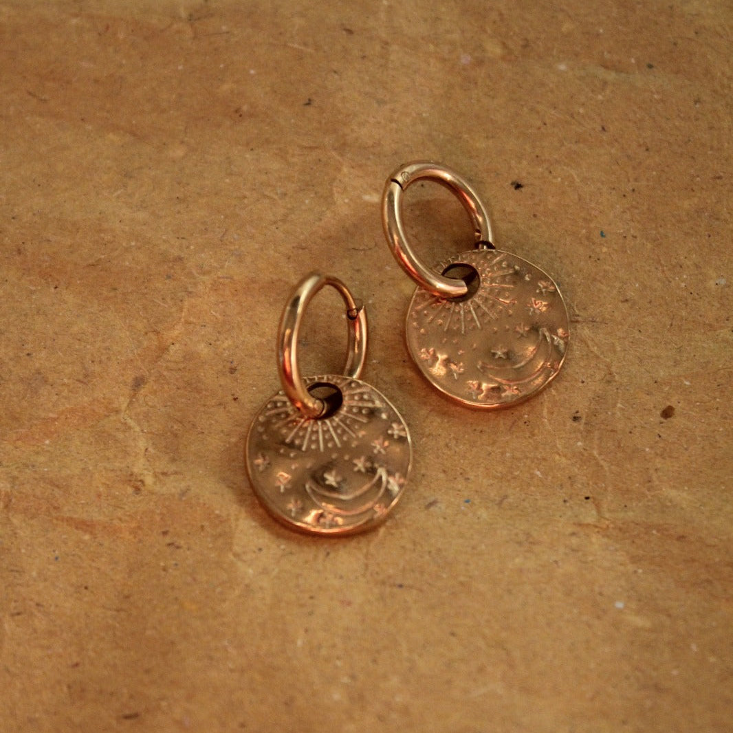 Little Sun, Little Moon | Sun & Moon Coin Earrings