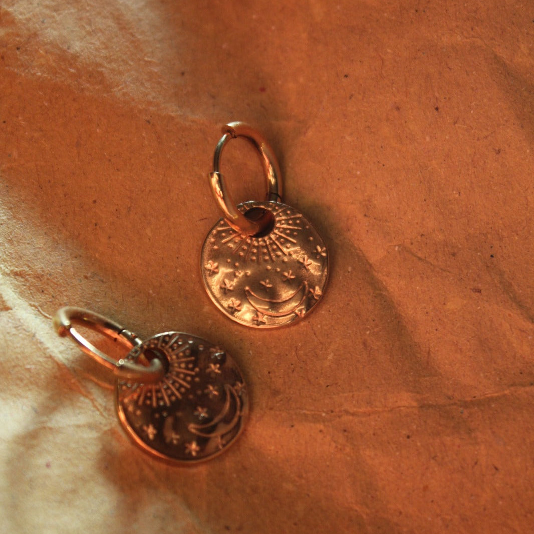 Little Sun, Little Moon | Sun & Moon Coin Earrings