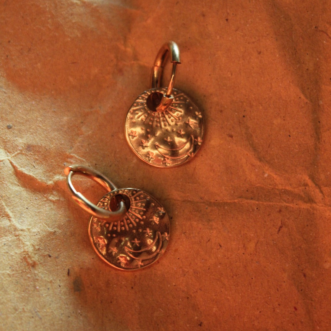 Little Sun, Little Moon | Sun & Moon Coin Earrings