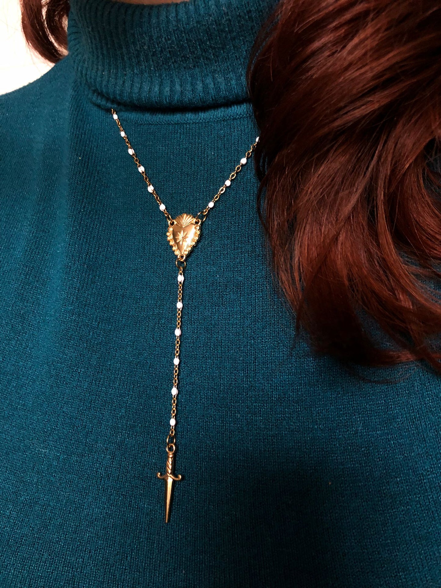 Cuore Trafitto | Handamde Sacred Heart Dagger Rosary