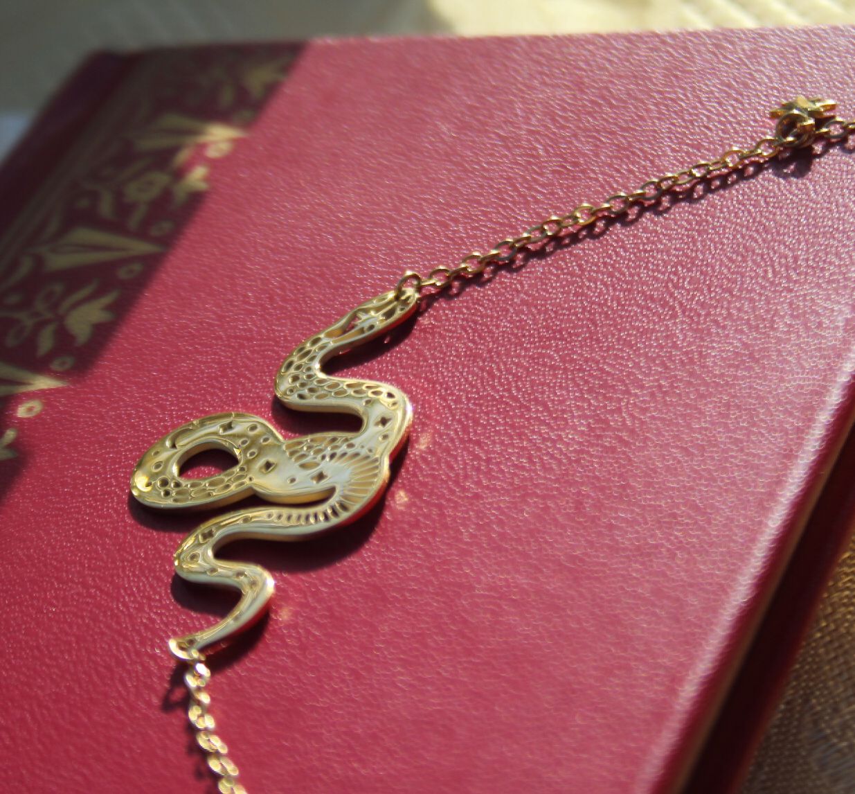 Snake Necklace, Gold Serpent Necklace, Snake Pendant Necklace, Gold Snake Charm, Serpent Jewelry