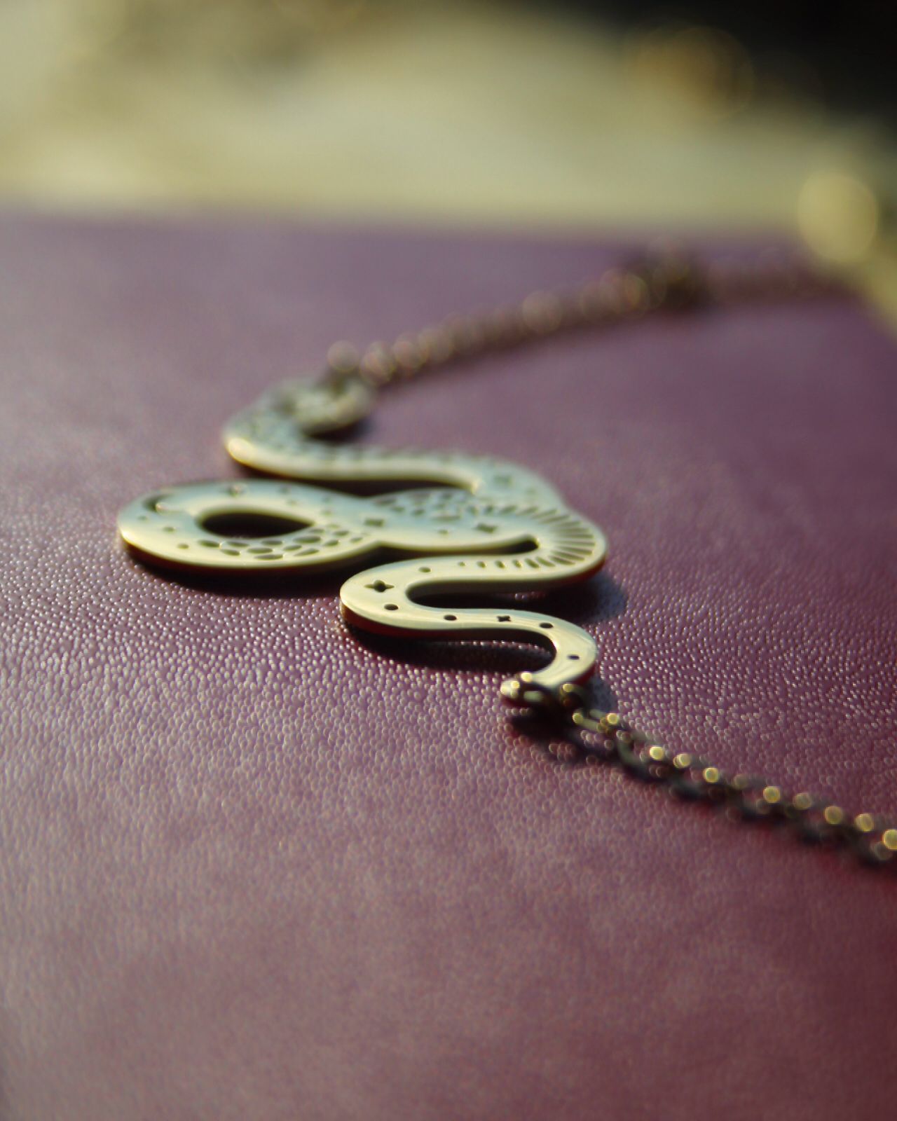 Snake Necklace, Gold Serpent Necklace, Snake Pendant Necklace, Gold Snake Charm, Serpent Jewelry