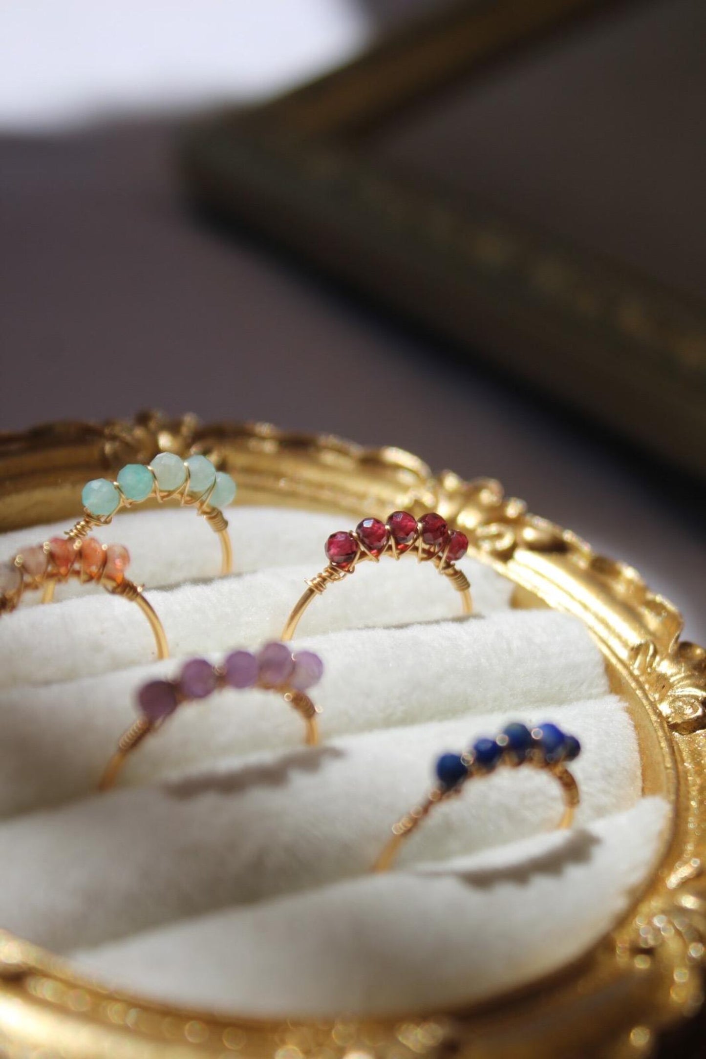 Dainty Ring with Natural Gemstone