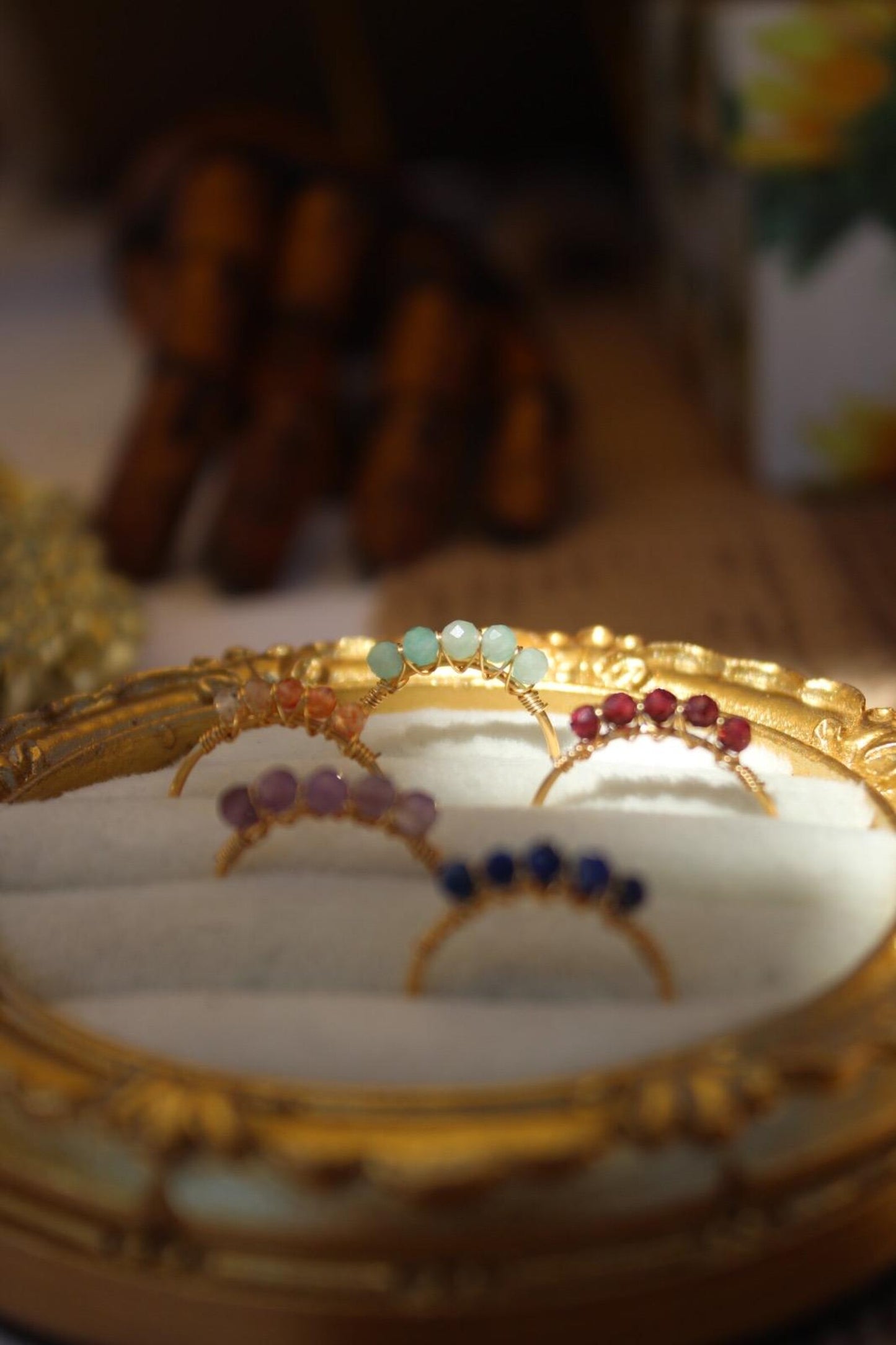 Dainty Ring with Natural Gemstone