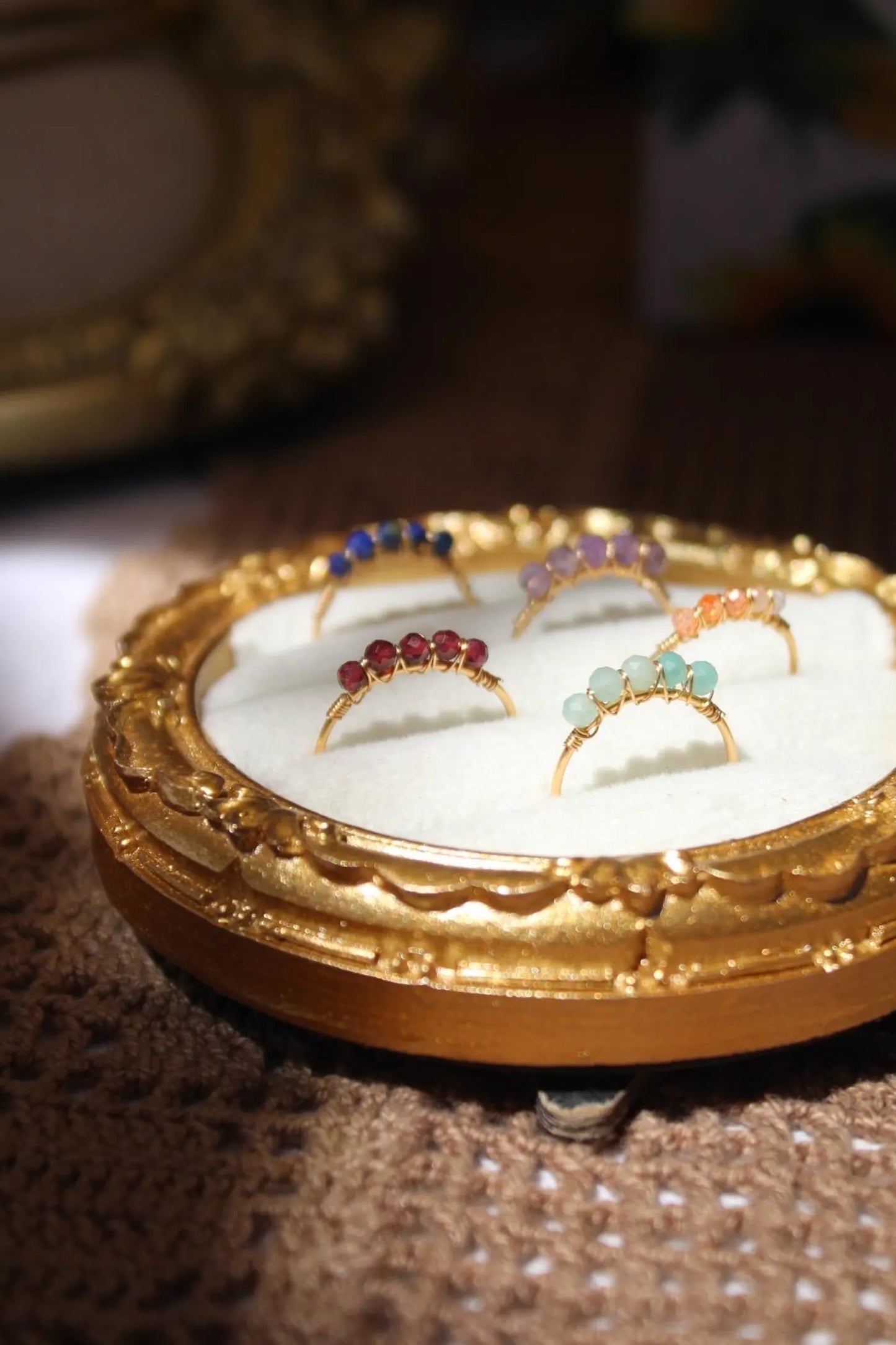 Dainty Ring with Natural Gemstone